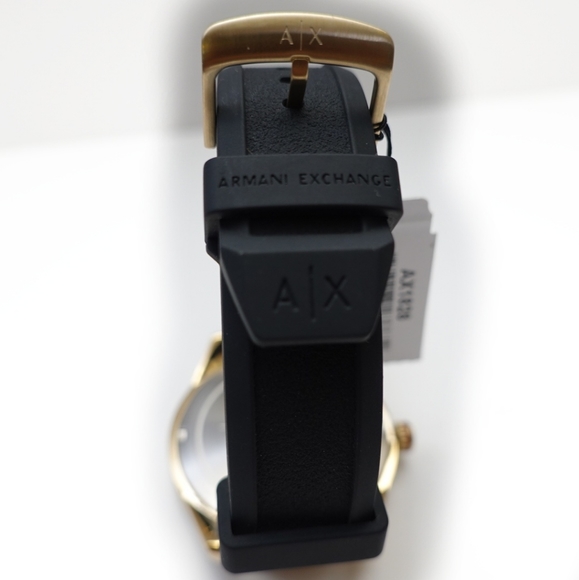 ARMANI EXCHANGE BLACK SILICONE WATCH - Picture 7 of 10